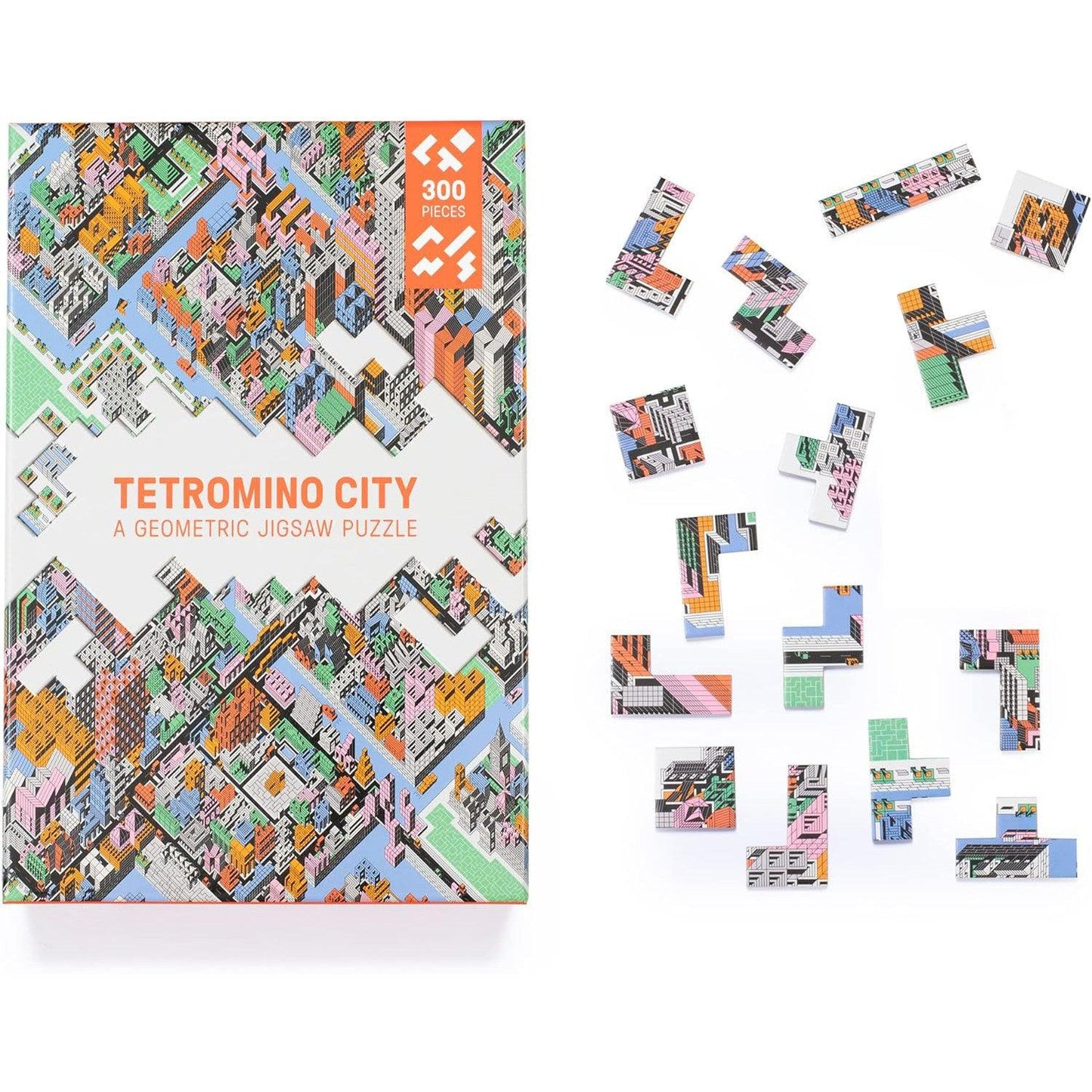 Tetromino City 300 Geometric Piece Jigsaw Puzzle Laurence King