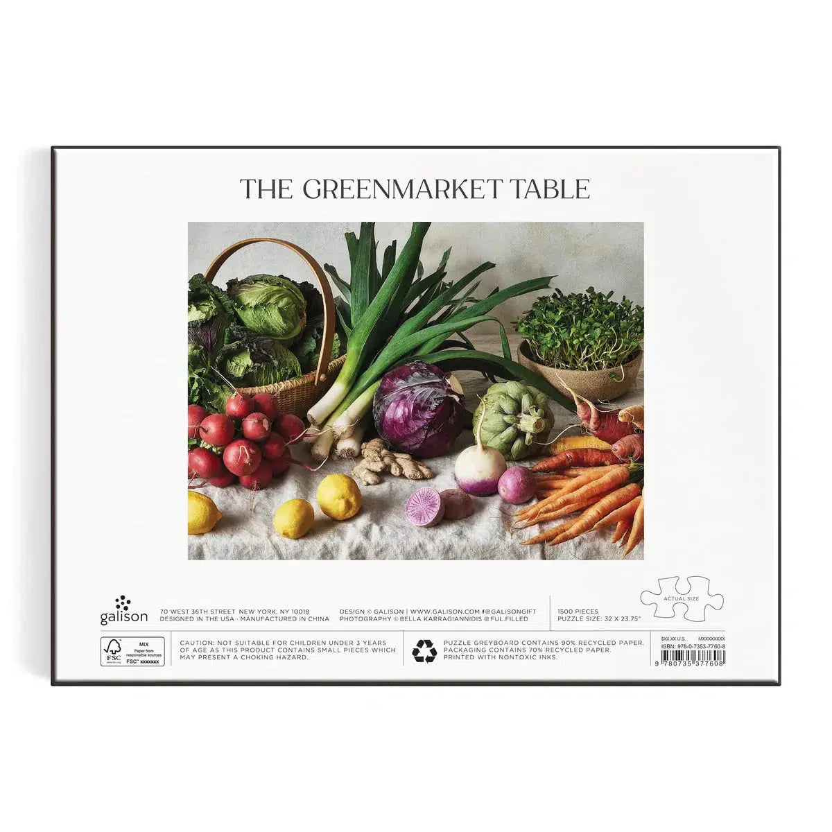 The Greenmarket Table 1500 Piece Jigsaw Puzzle Galison