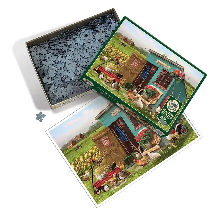 The Happy Hen House 1000 Piece Jigsaw Puzzle Cobble Hill