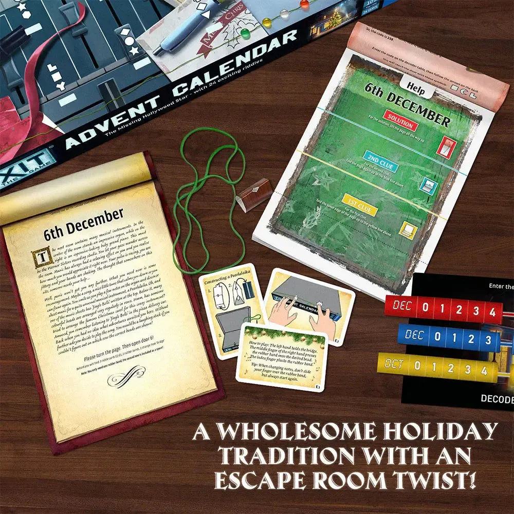 The Missing Hollywood Star Advent Calendar - Exit the Escape Room Game - Kosmos