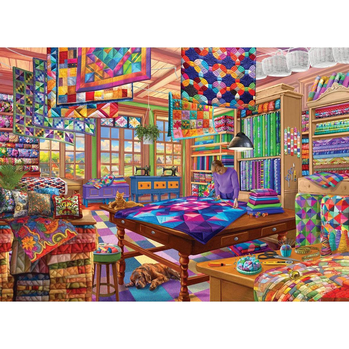 The Quilt Workshop 500 Piece Jigsaw Puzzle Eurographics