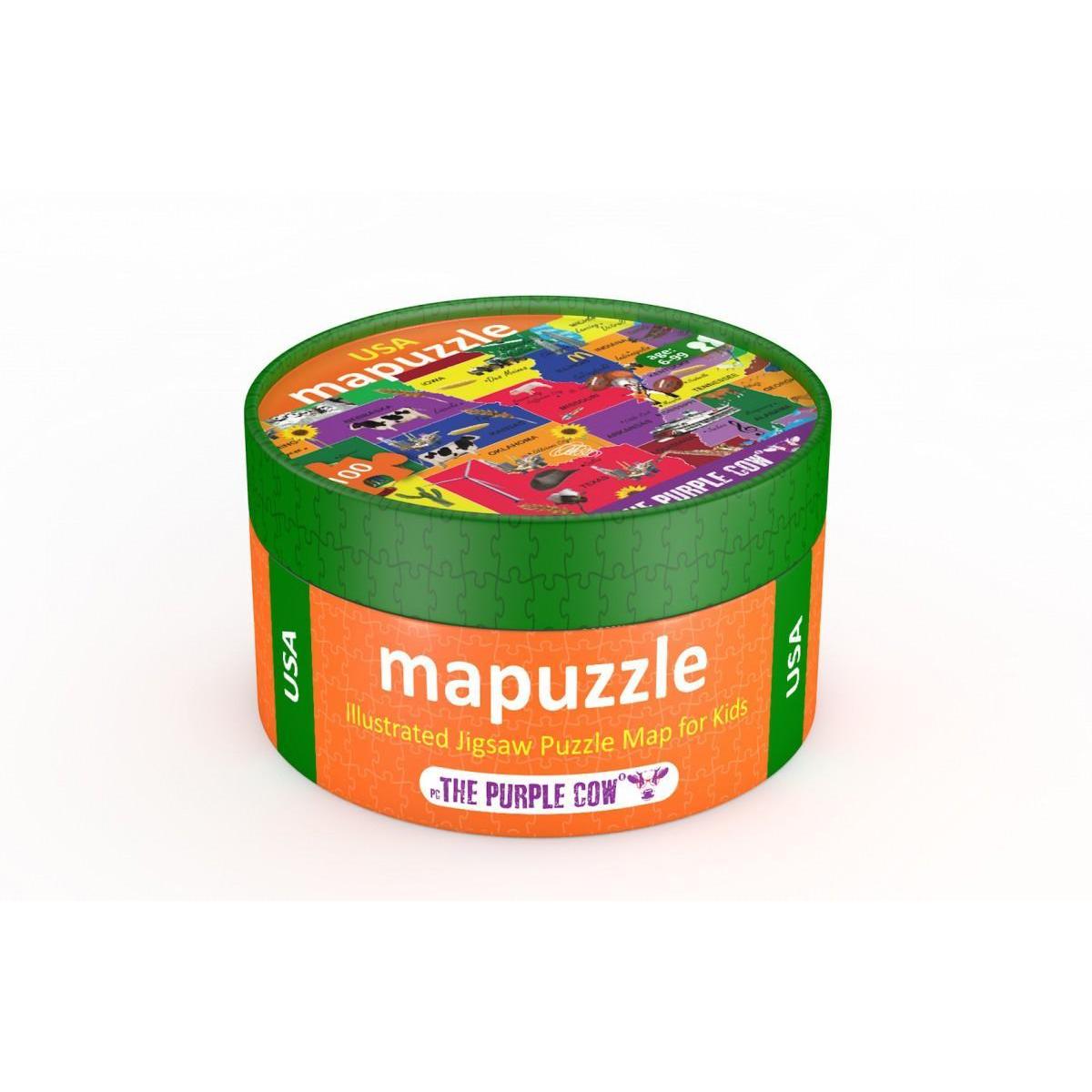 The United States of America 100 Piece Jigsaw Puzzle Purple Cow