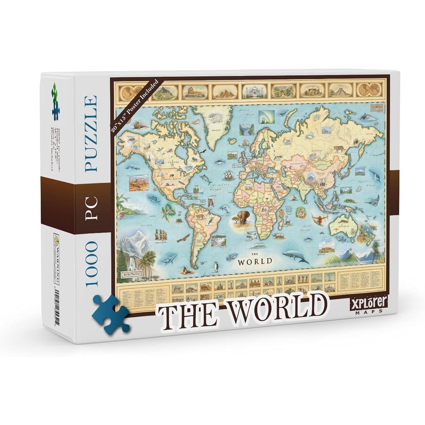 The World 1000 Piece Jigsaw Puzzle Xplorer Maps