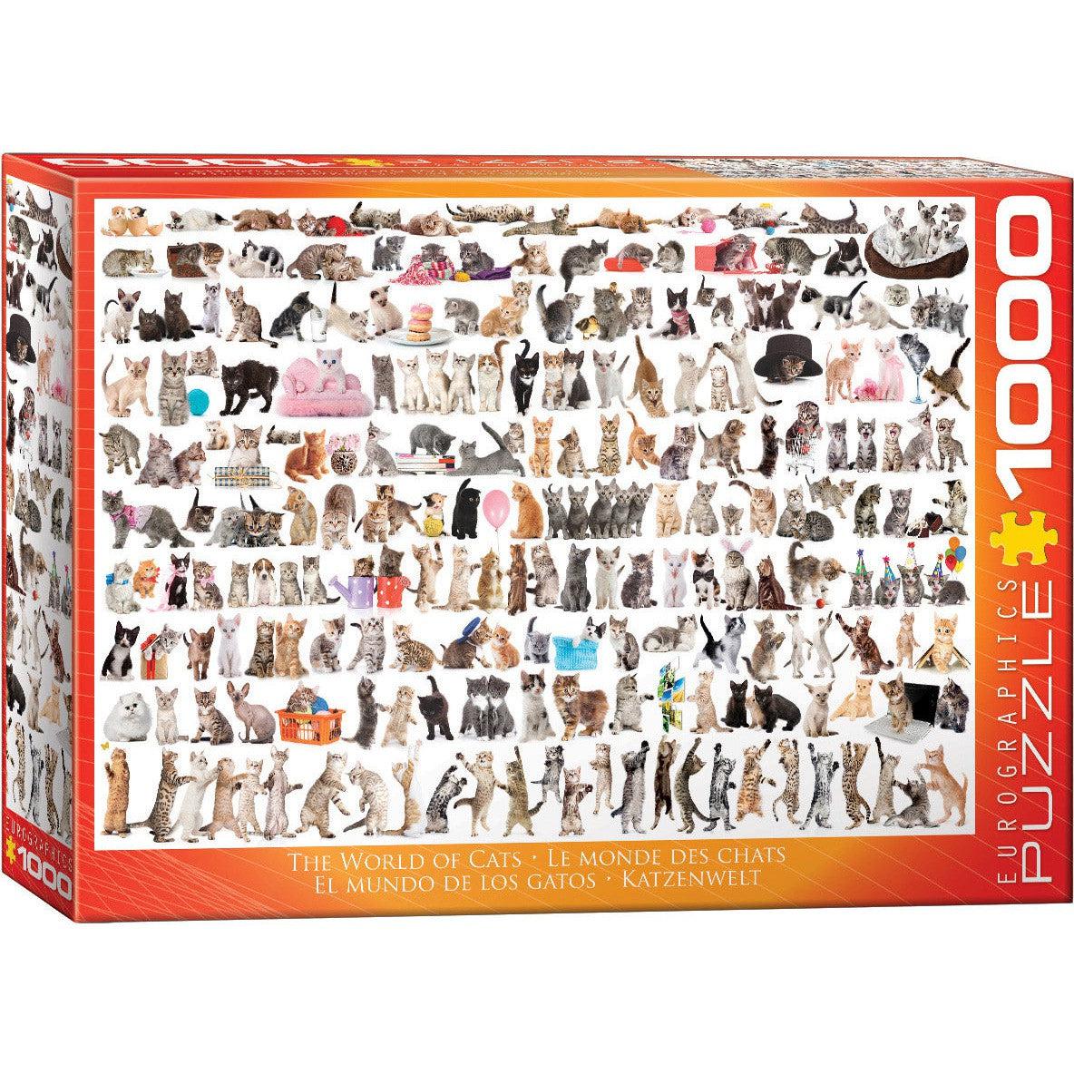 The World of Cats 1000 Piece Jigsaw Puzzle Eurographics Puzzle Merchant