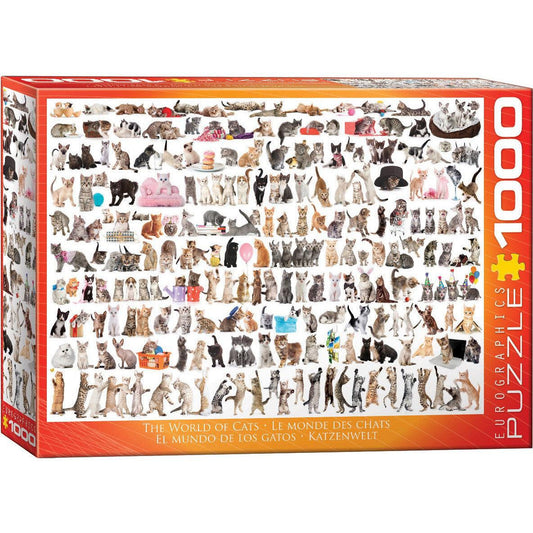 The World of Cats 1000 Piece Jigsaw Puzzle Eurographics Puzzle Merchant