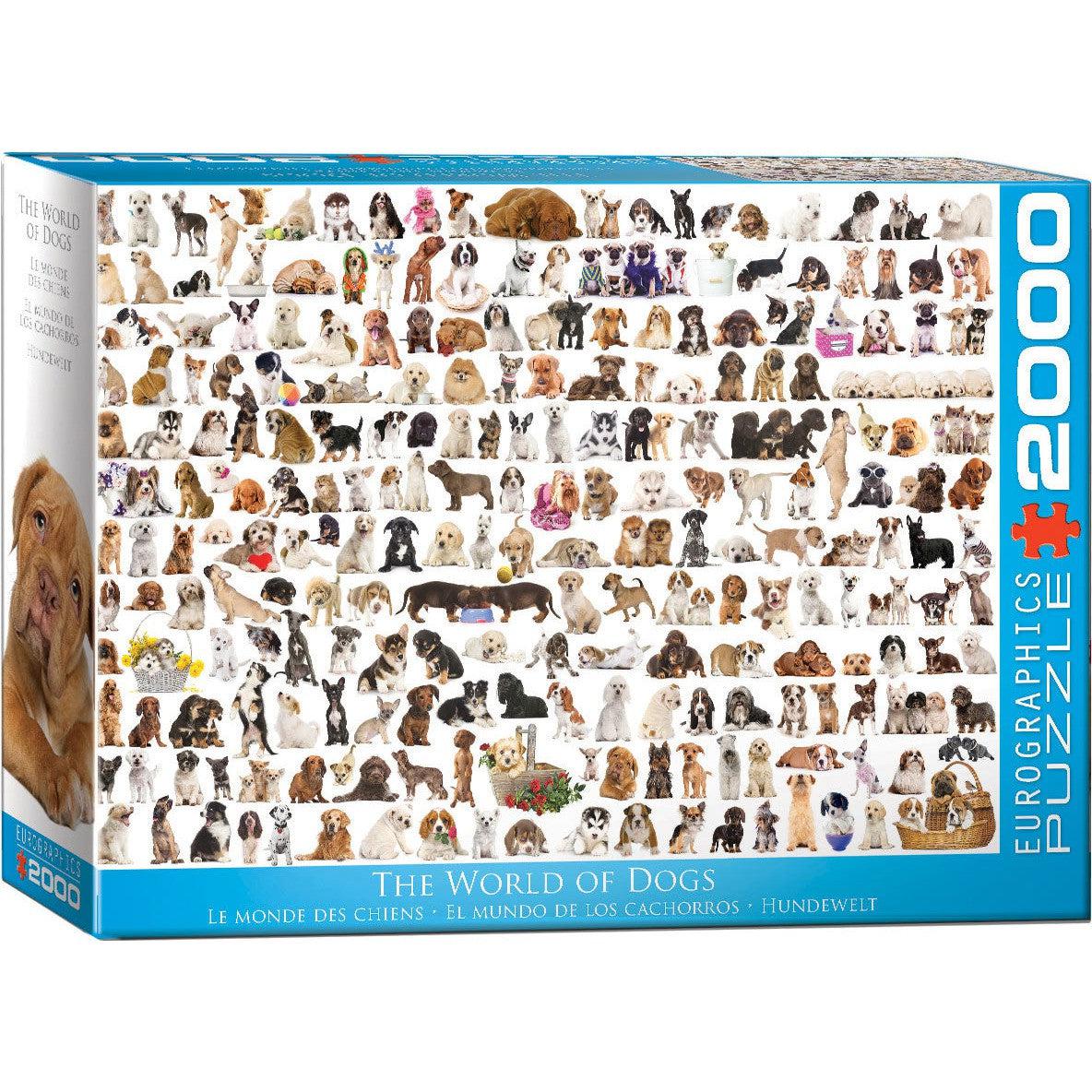 The World of Dogs 2000 Piece Jigsaw Puzzle Eurographics Puzzle Merchant