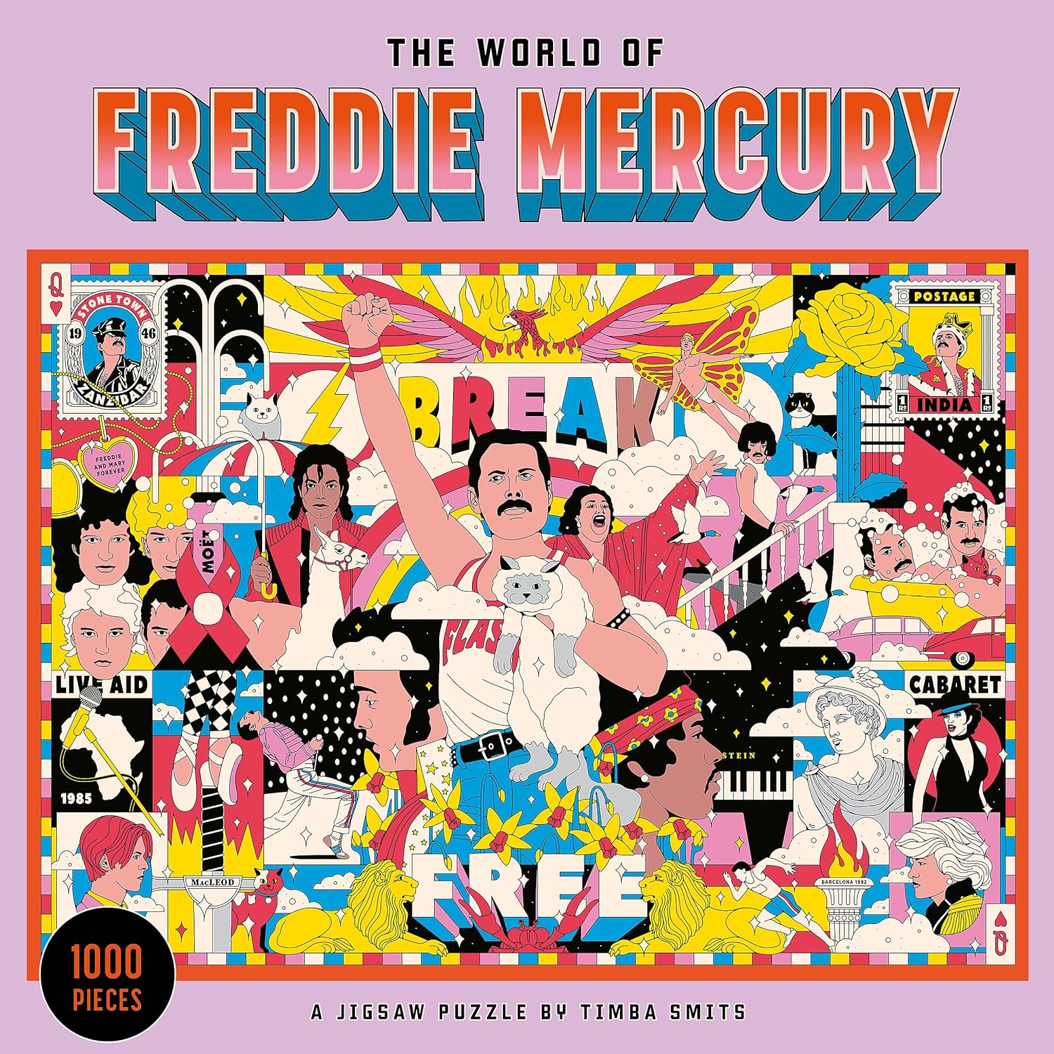 The World of Freddie Mercury 1000 Piece Jigsaw Puzzle Laurence King Puzzle Merchant