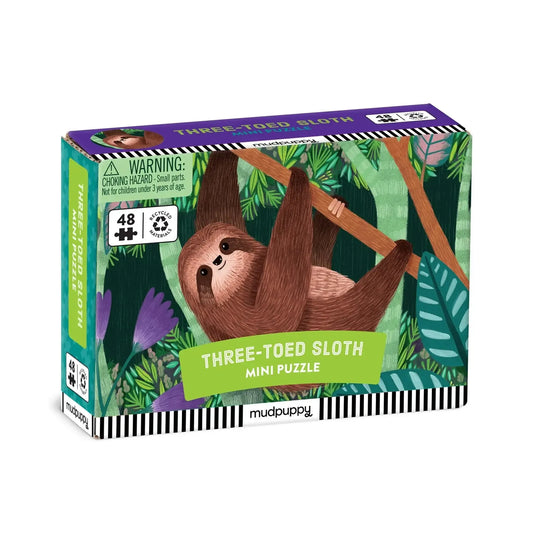 Three-Toed Sloth 48 Piece Mini Jigsaw Puzzle Mudpuppy