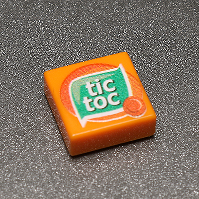 Tic Toc - Custom Printed 1x1 Tile made using LEGO part B3 Customs