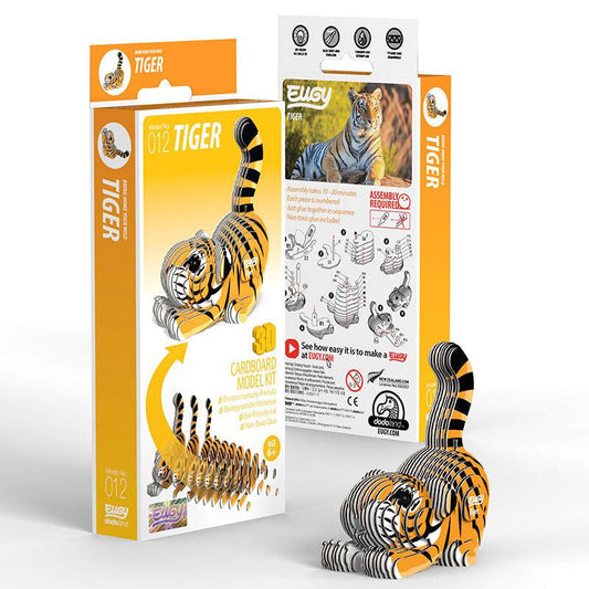 Tiger 3D Cardboard Model Kit Eugy Puzzle Merchant