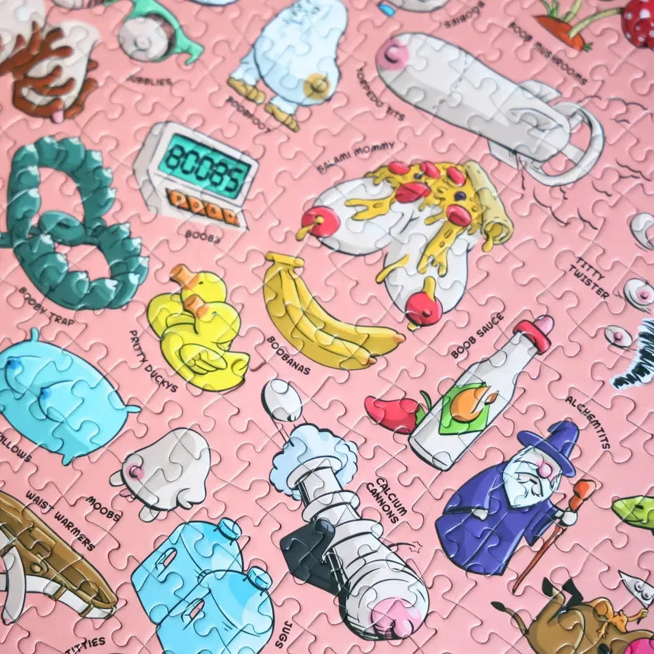 Tit's a Puzzle 1000 Piece Jigsaw Puzzle Sleazy Greetings