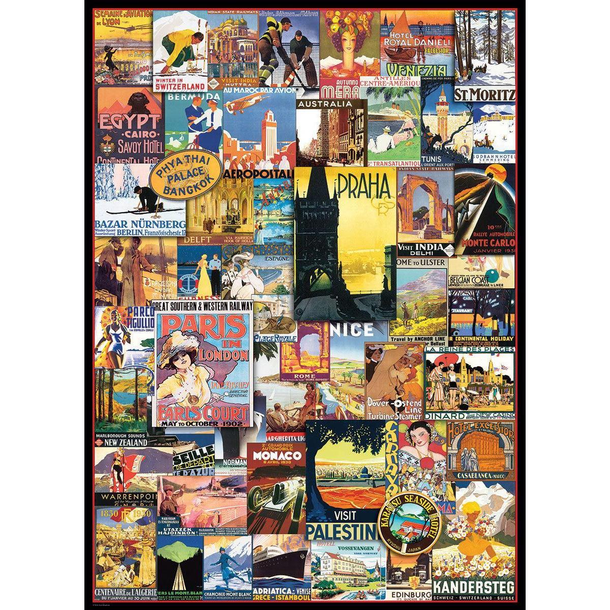 Travel Around the World Vintage Posters 1000 Piece Jigsaw Puzzle Eurographics