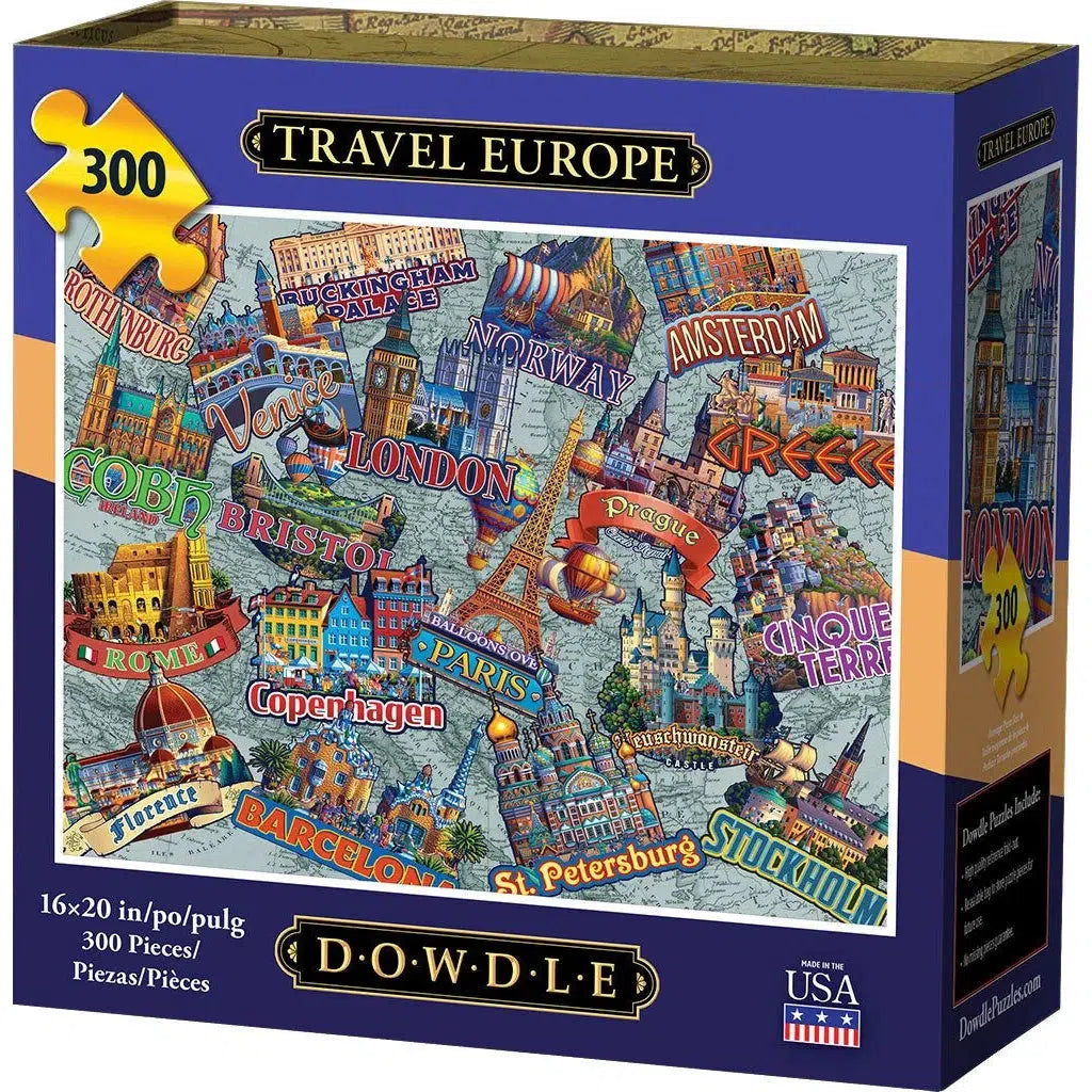 Travel Europe 300 Piece Jigsaw Puzzle Dowdle Puzzle Merchant