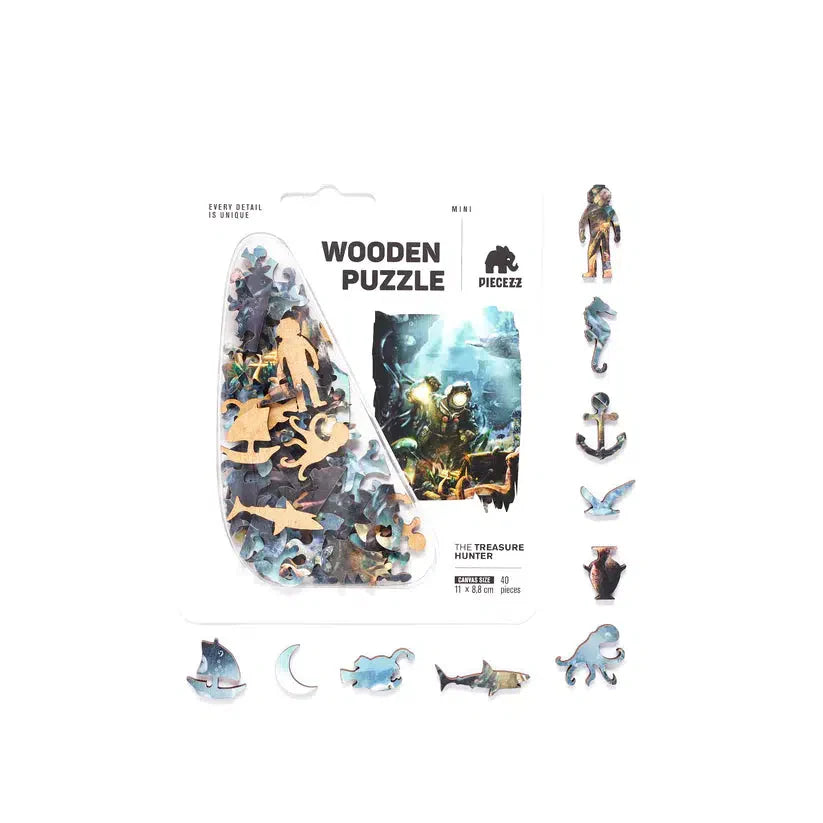 Treasure Hunter 40 Piece Mini Wooden Jigsaw Puzzle Geek Toys Puzzle Merchant