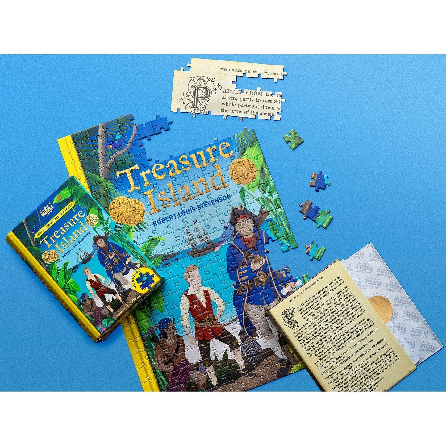 Treasure Island Double-Sided 252 Piece Jigsaw Puzzle Professor Puzzle