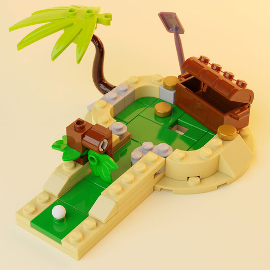 Treasure Island Putt Putt / Mini Golf Hole made using LEGO parts B3 Customs