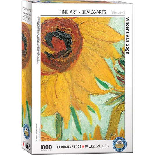 Twelve Sunflowers (Detail) 1000 Piece Jigsaw Puzzle Eurographics Puzzle Merchant