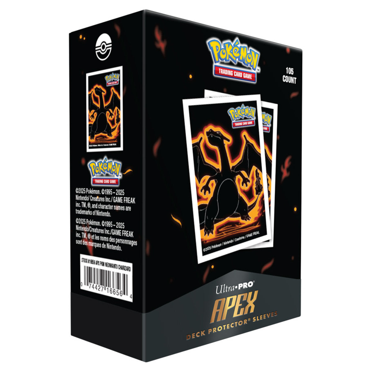 UItra Pro Deck Protector: Apex: Pokémon: Neon Kanto: Charizard (105) Spoils and Loot