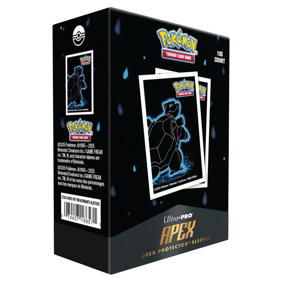 UItra Pro Deck Protector: Apex: Pokémon: Neon Kanto: Blastoise (105) Spoils and Loot