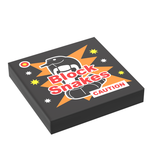 B3 Customs® Block Snakes Minifig Fireworks (2x2 Tile), 4th of July B3 Customs