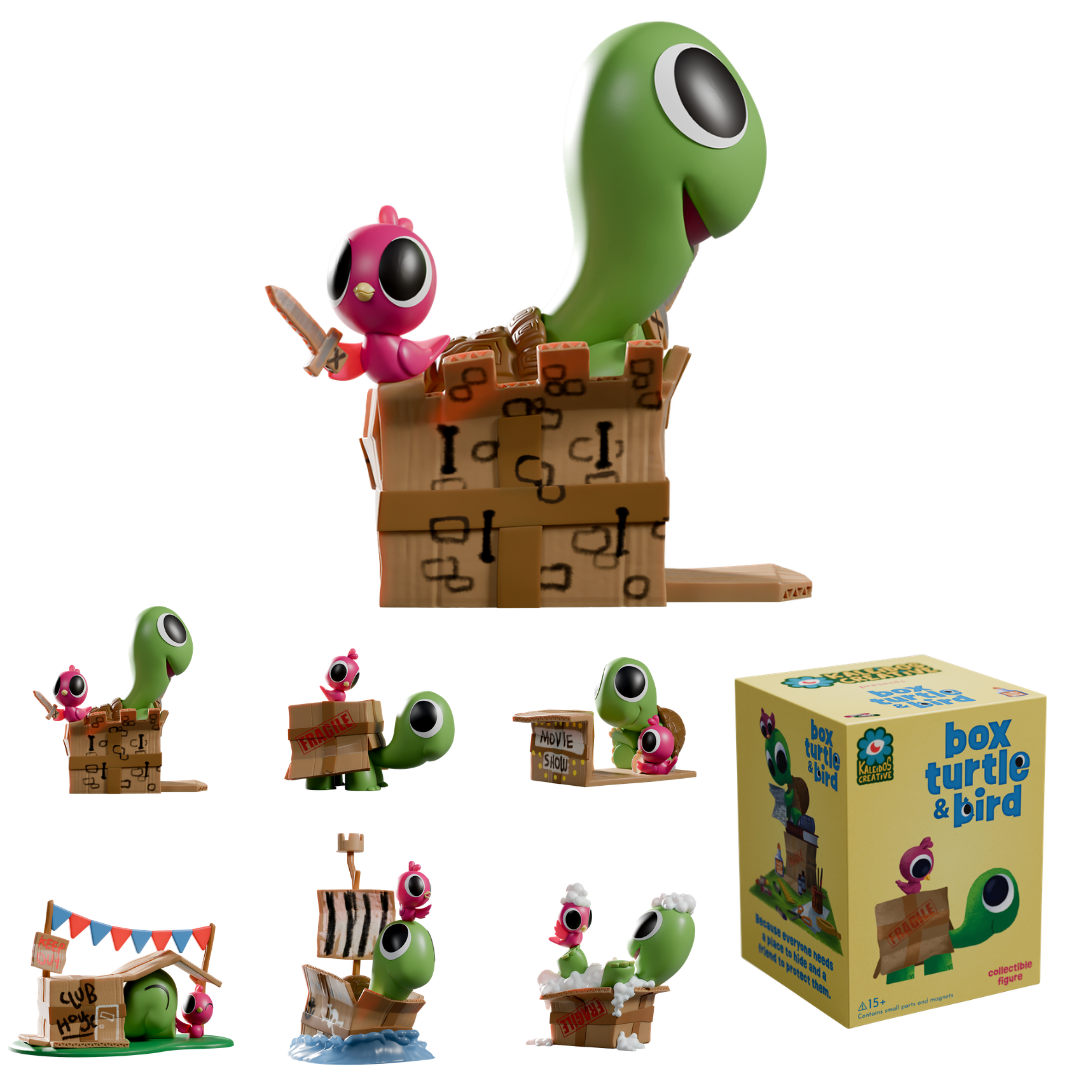 Kaleidos Creative: Box Turtle & Bird Blind Box Ralphie's Funhouse