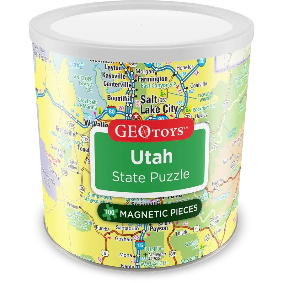 Utah State 100 Piece Magnetic Jigsaw Puzzle Geotoys Puzzle Merchant