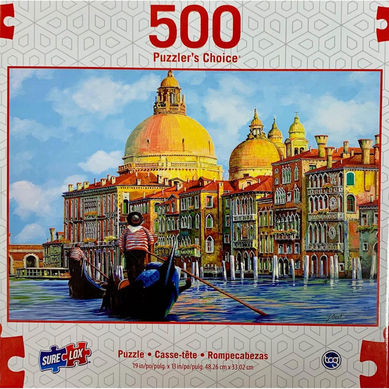 Venice Canal Puzzler's Choice 500 Piece Jigsaw Puzzle Sure Lox Puzzle Merchant