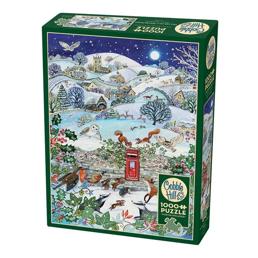Village on a Winter Night 1000 Piece Jigsaw Puzzle Cobble Hill Puzzle Merchant