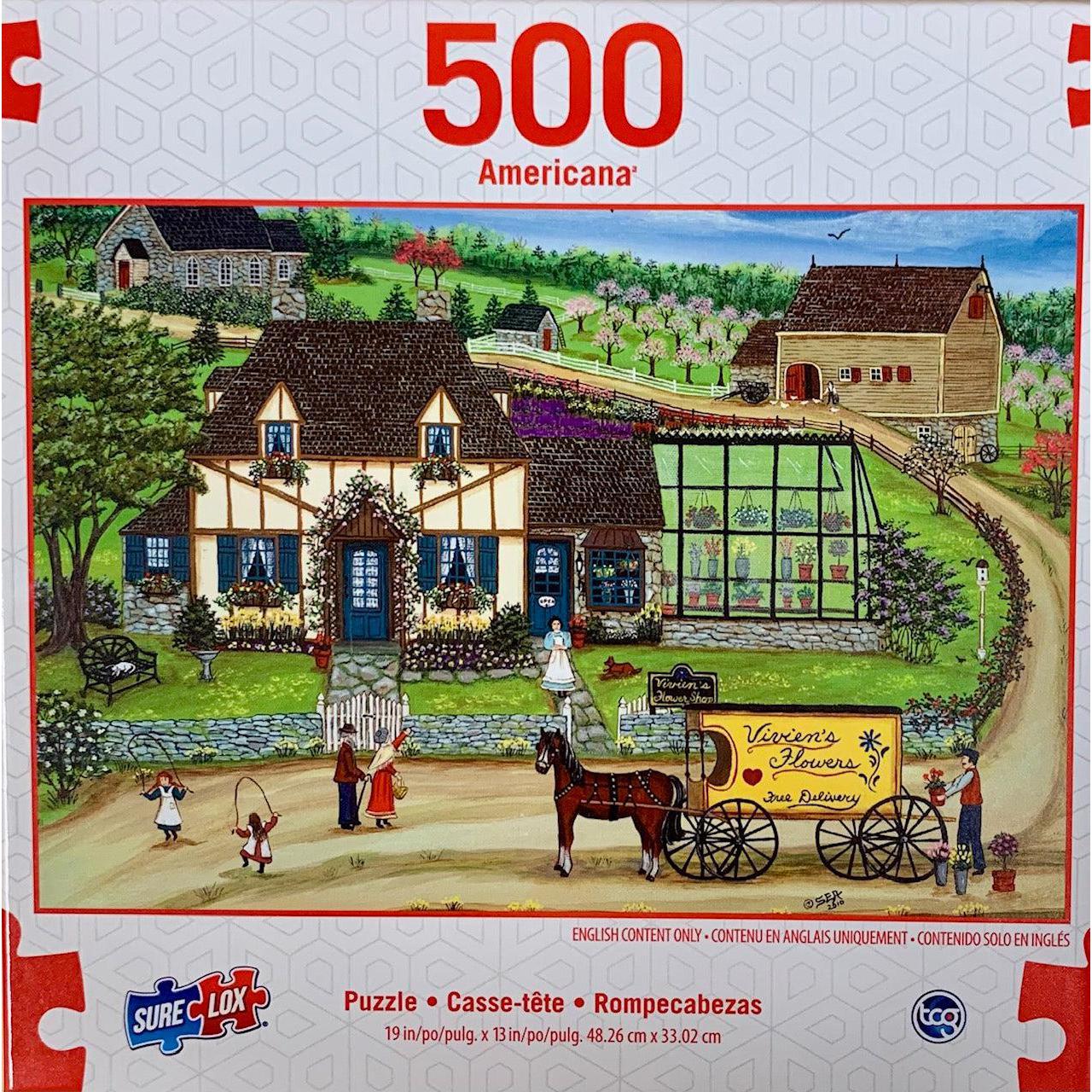 Vivian's Flower Shop Americana 500 Piece Jigsaw Puzzle Sure Lox
