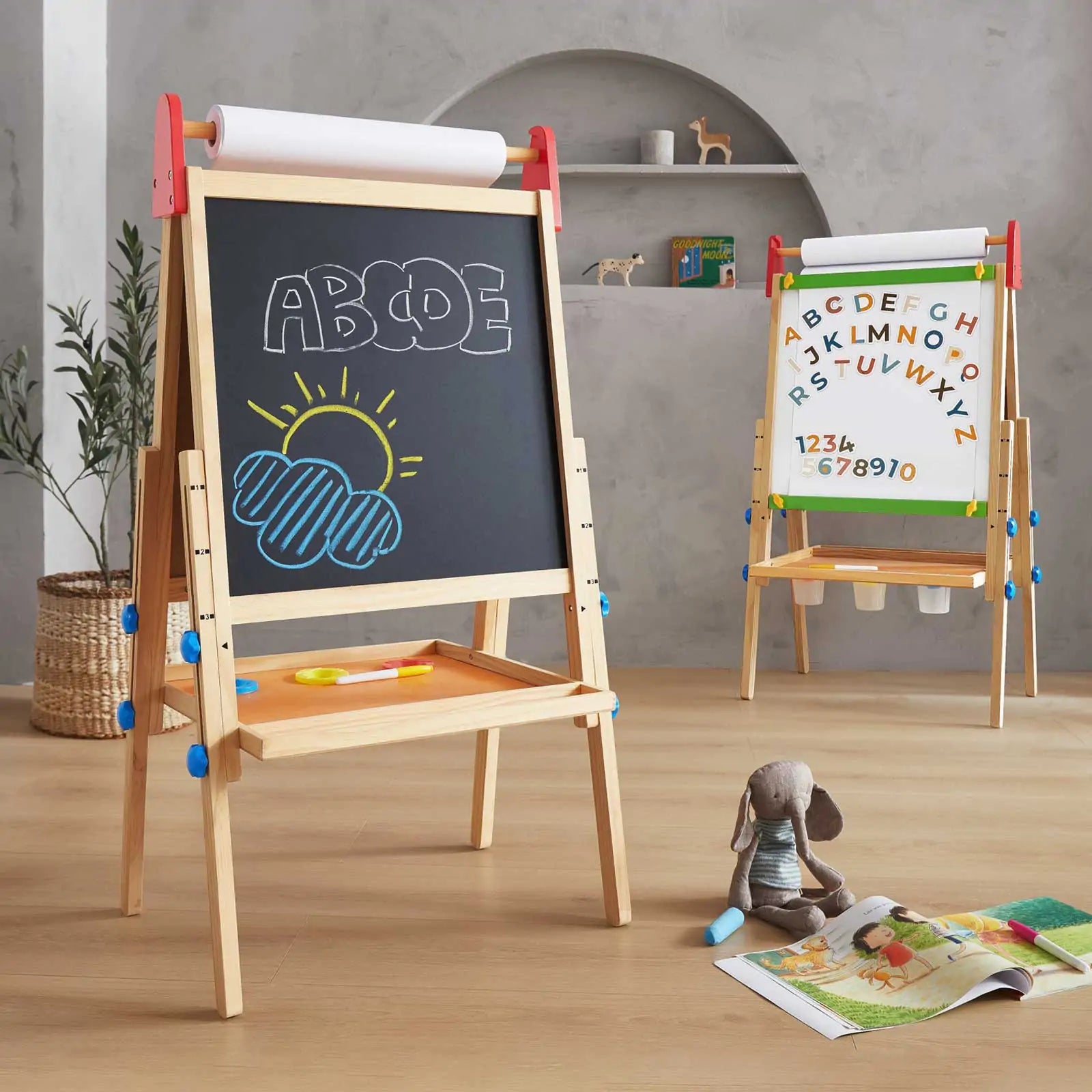 Tiny Land® 3-in-1 Art Easel for Kids Red Tiny Land INC