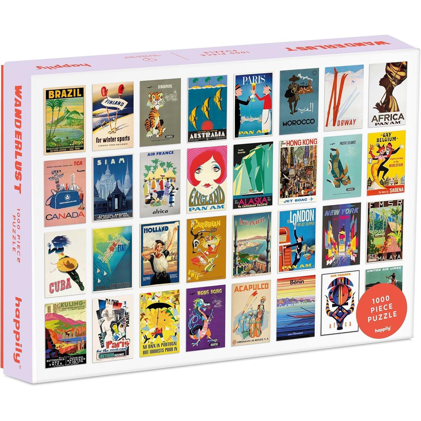 Wanderlust 1000 Piece Jigsaw Puzzle Happily