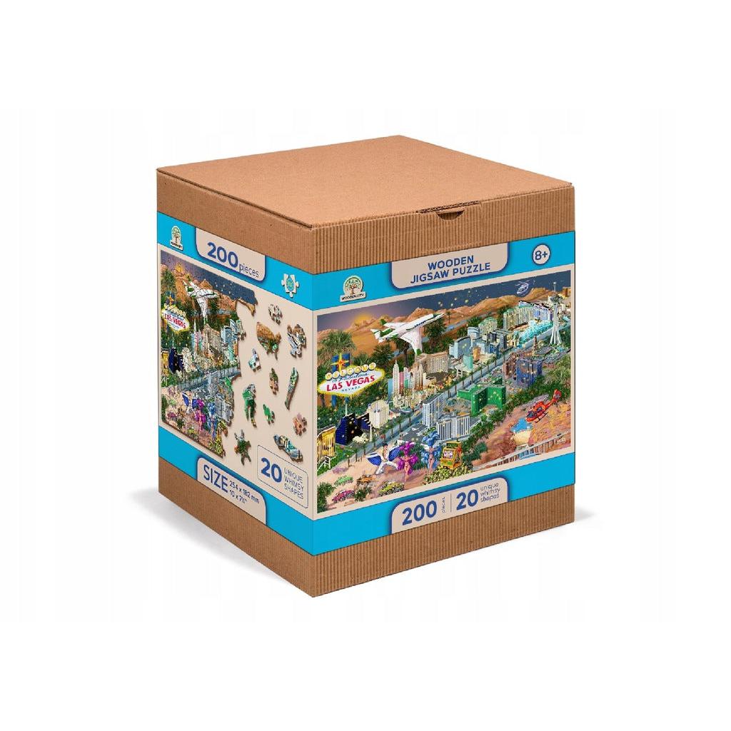 Welcome to Las Vegas 200 Piece Wood Jigsaw Puzzle Wooden City Puzzle Merchant