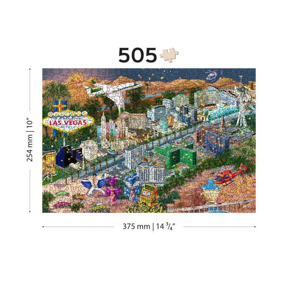 Welcome to Las Vegas 505 Piece Wood Jigsaw Puzzle Wooden City