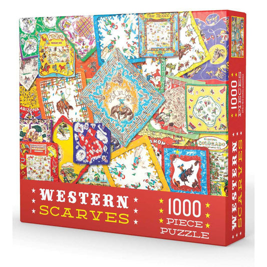 Western Scarves 1000 Piece Jigsaw Puzzle Gibbs Smith Puzzle Merchant