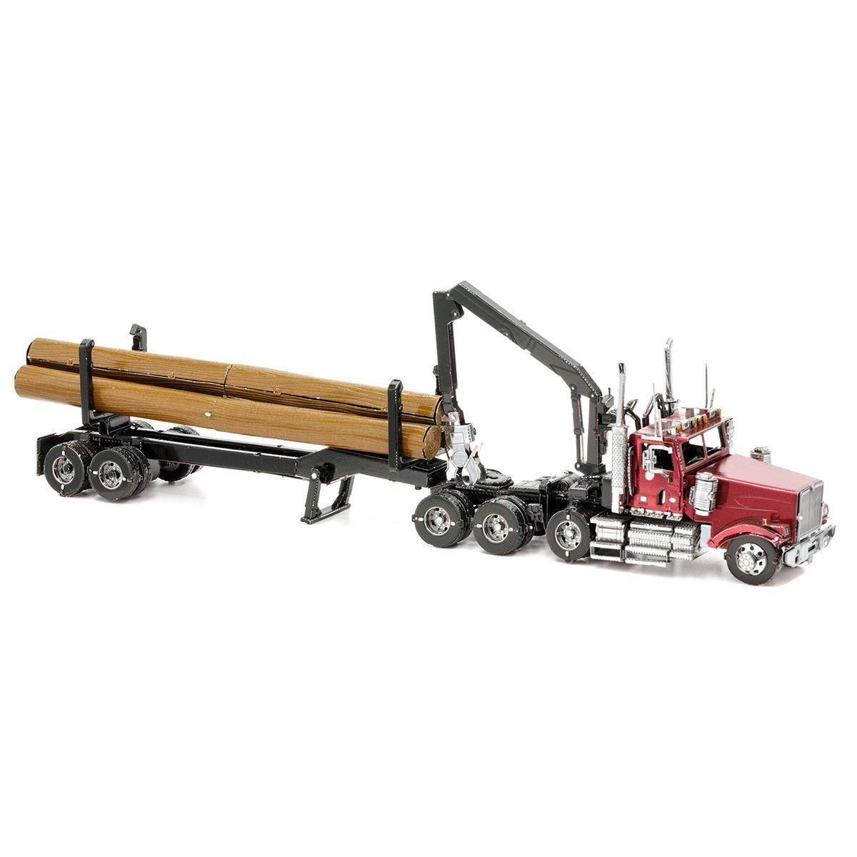 Western Star 4900SB Log Truck & Trailer Premium 3D Steel Model Kit Metal Earth