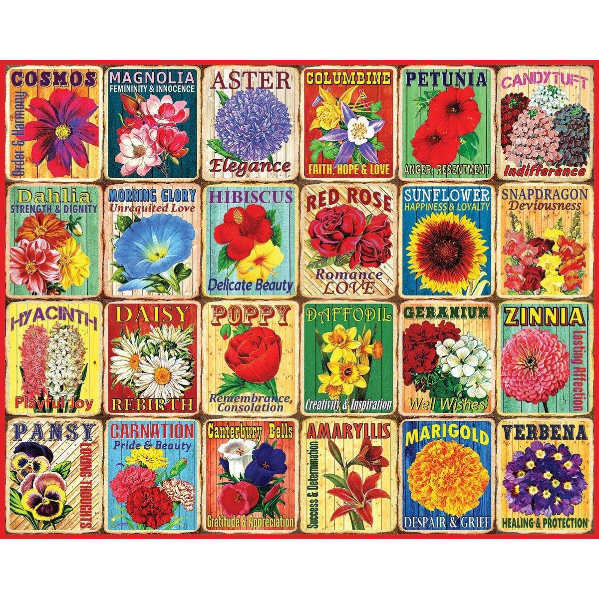 What Flowers Mean 1000 Piece Jigsaw Puzzle White Mountain