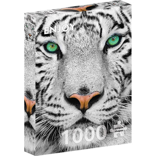 White Siberian Tiger 1000 Piece Jigsaw Puzzle Enjoy Puzzle Merchant