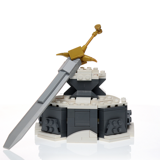 Custom Sword in the Stone MOC made using LEGO elements B3 Customs