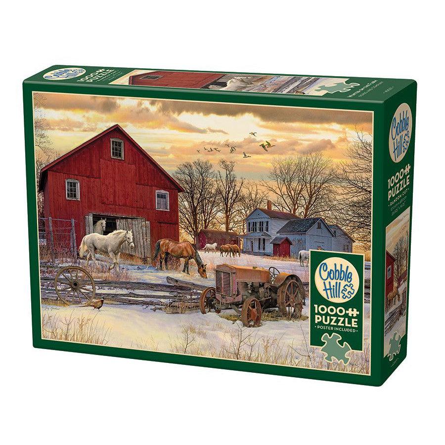 Winter on the Farm 1000 Piece Jigsaw Puzzle Cobble Hill Puzzle Merchant