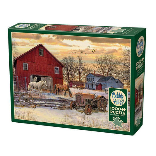 Winter on the Farm 1000 Piece Jigsaw Puzzle Cobble Hill Puzzle Merchant