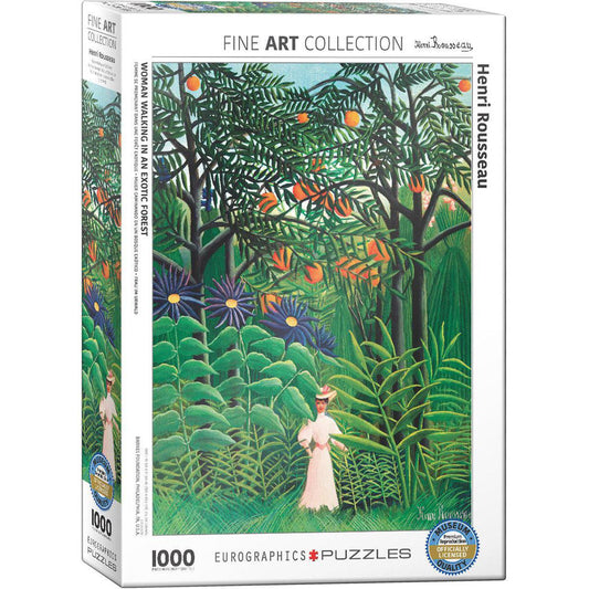 Woman Walking in an Exotic Forest 1000 Piece Jigsaw Puzzle Eurographics Puzzle Merchant