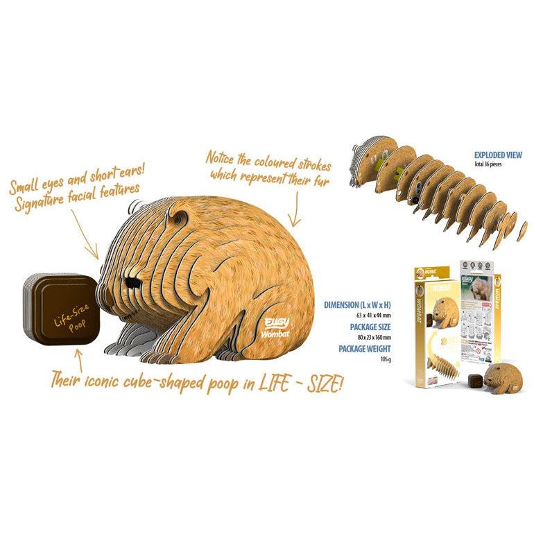 Wombat 3D Cardboard Model Kit Eugy