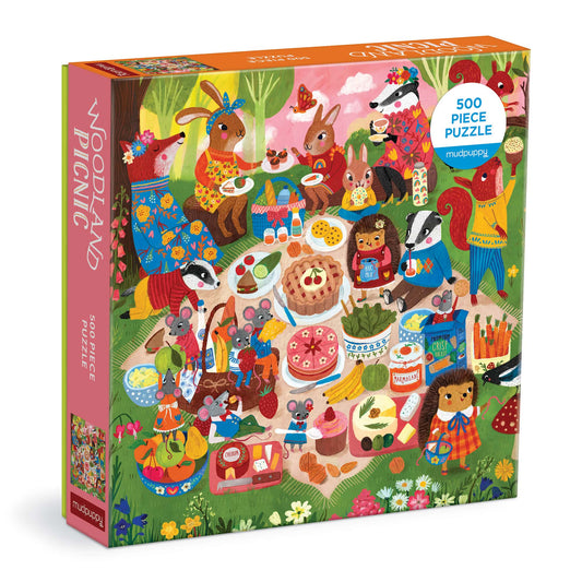 Woodland Picnic 500 Piece Jigsaw Puzzle Mudpuppy Puzzle Merchant
