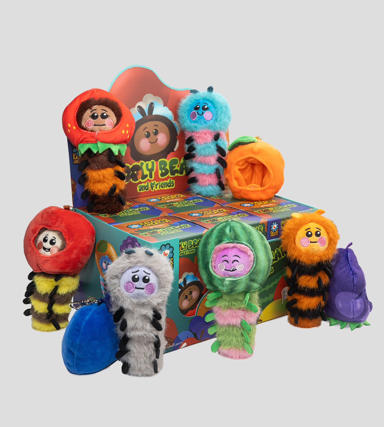 Kaleidos Creative: Wooly Bear and Friends Plush Keychain Blind Box Ralphie's Funhouse