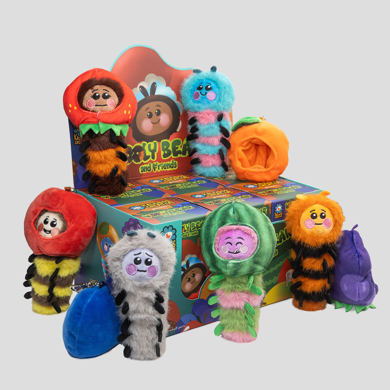Kaleidos Creative: Wooly Bear and Friends Plush Keychain Blind Box Ralphie's Funhouse