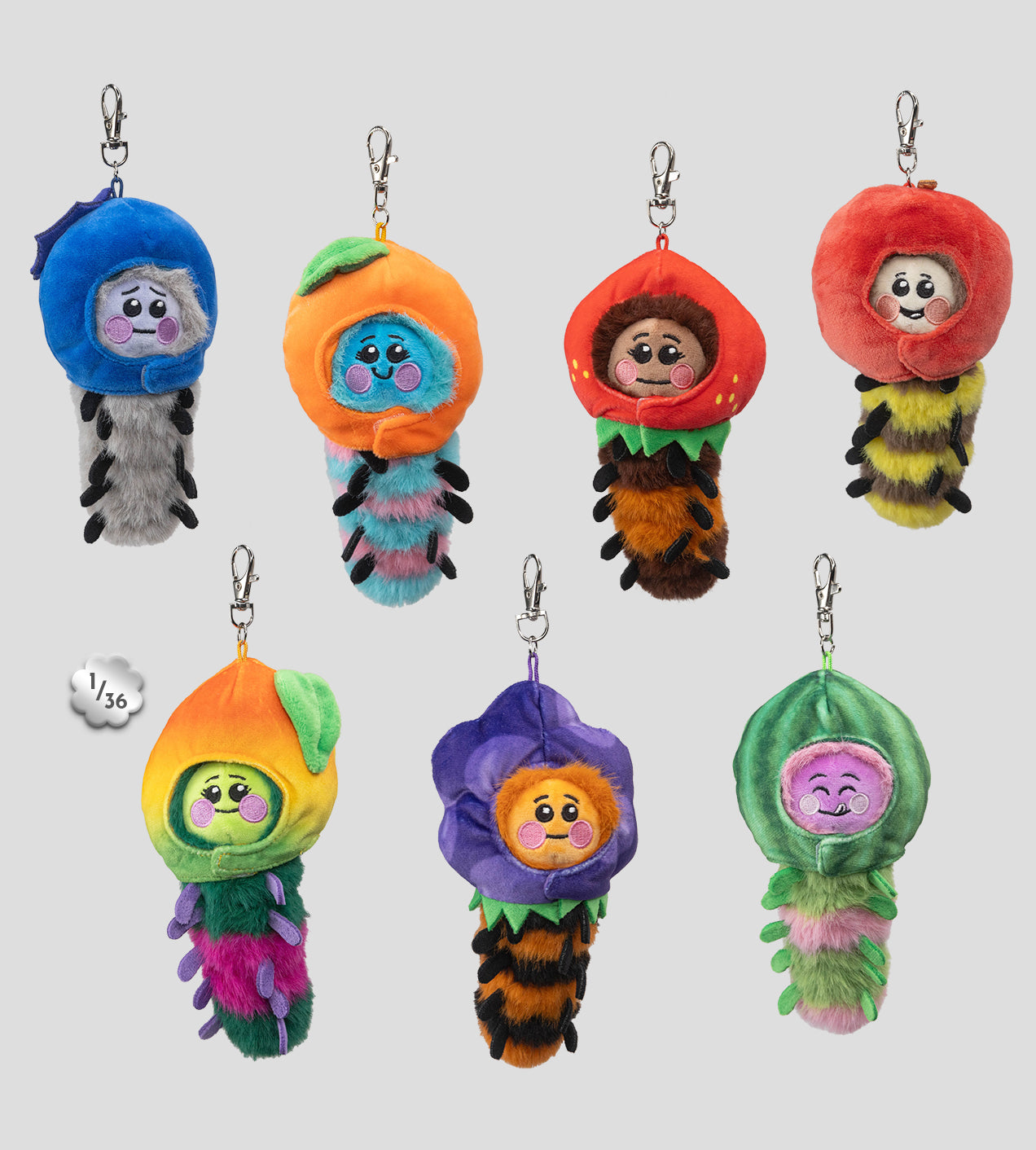 Kaleidos Creative: Wooly Bear and Friends Plush Keychain Blind Box Ralphie's Funhouse