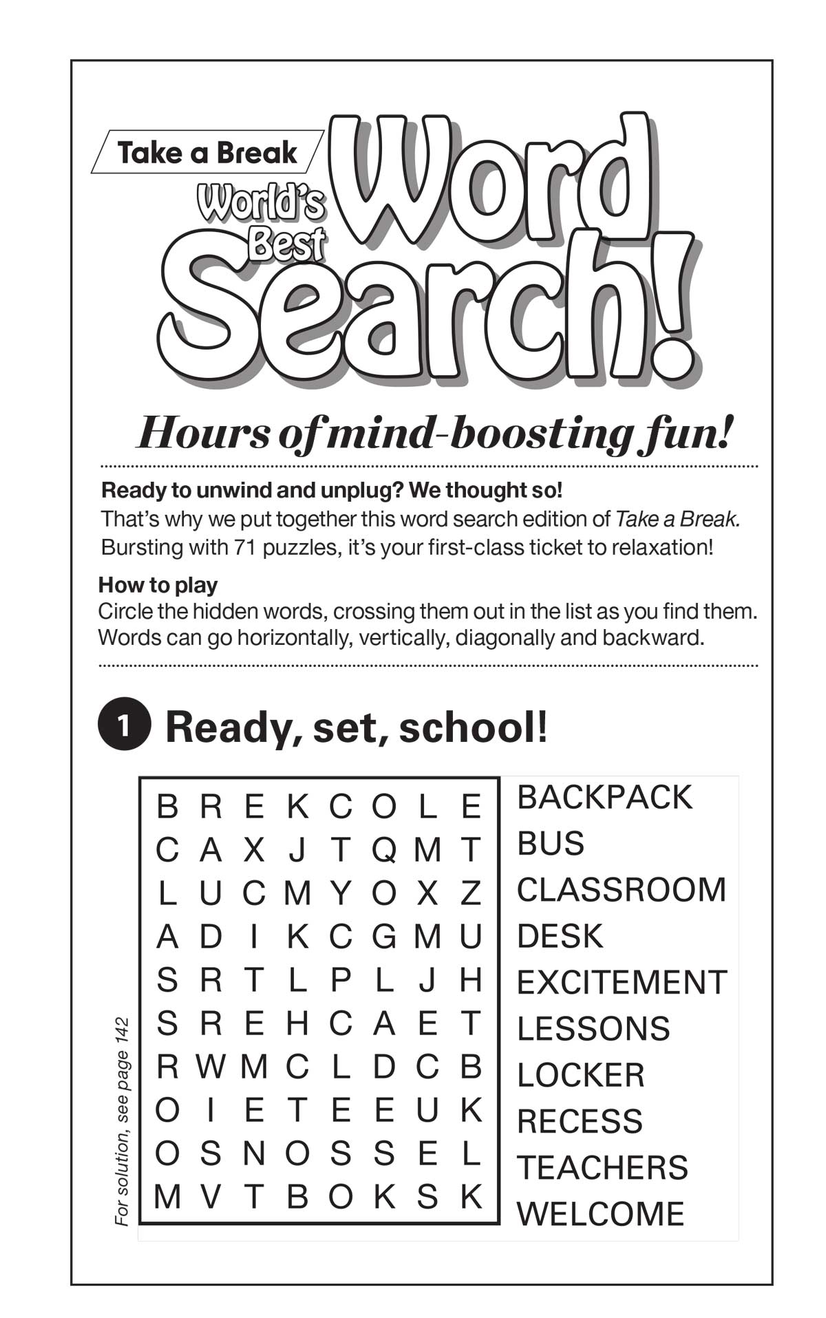 Take a Break - Word Search (Large Print): 71 Fall-Themed Puzzles, Easy, All Ages, Hours Of Mind-Boosting Fun, Brain Challenges, Relax, Unwind Your Way, Unplug, De-Stress, Reduce Anxiety & Solve! Magazine Shop US