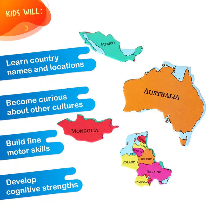 World GeoPuzzle 68 Piece Jigsaw Puzzle Geotoys