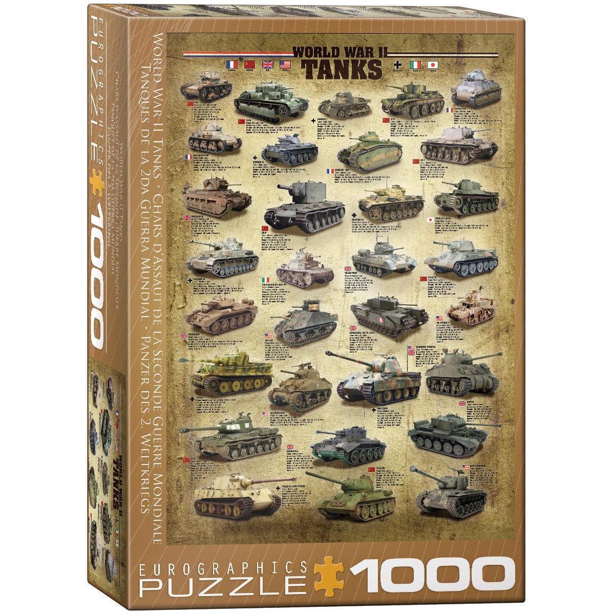 World War 2 Tanks 1000 Piece Jigsaw Puzzle Eurographics Puzzle Merchant