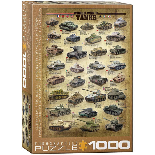World War 2 Tanks 1000 Piece Jigsaw Puzzle Eurographics Puzzle Merchant